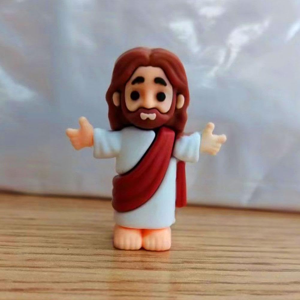 50 statuette di Gesù, mini statuette di Gesù in massa, statue TinyJesus per uova di Pasqua, bambole religiose tascabili, statuette in miniatura di Gesusto pasquale nascondi e cerca bomboniere