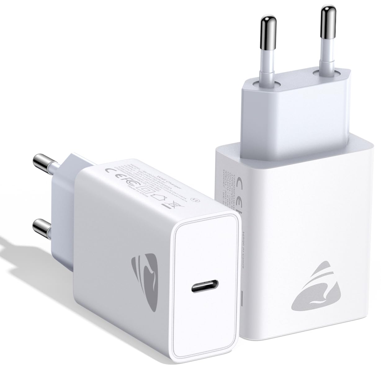 USB C Ladegerät, 2er-Pack iPhone ladegerät 20W, Netzteil USB C PD 3.0 Fast Charging Power Adapter, Handy Ladegeräte USBC Stecker für iPhone Air 17 Pro Max 16 15 14 13 12 11, iPad Pro, Samsung, Handys