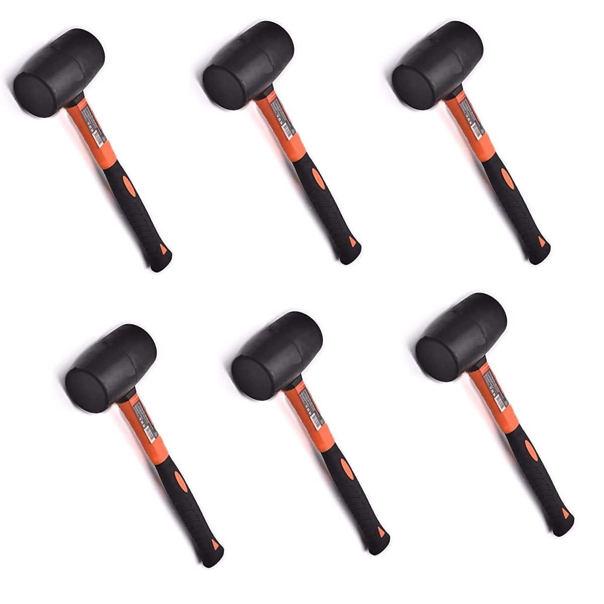 Edward Tools Rubber Mallet Hammer 16 oz - Durable Eco-friendly Rubber Hammer Head for Camping, Flooring, Tent Stakes, Woodworking, Soft Blow Tasks