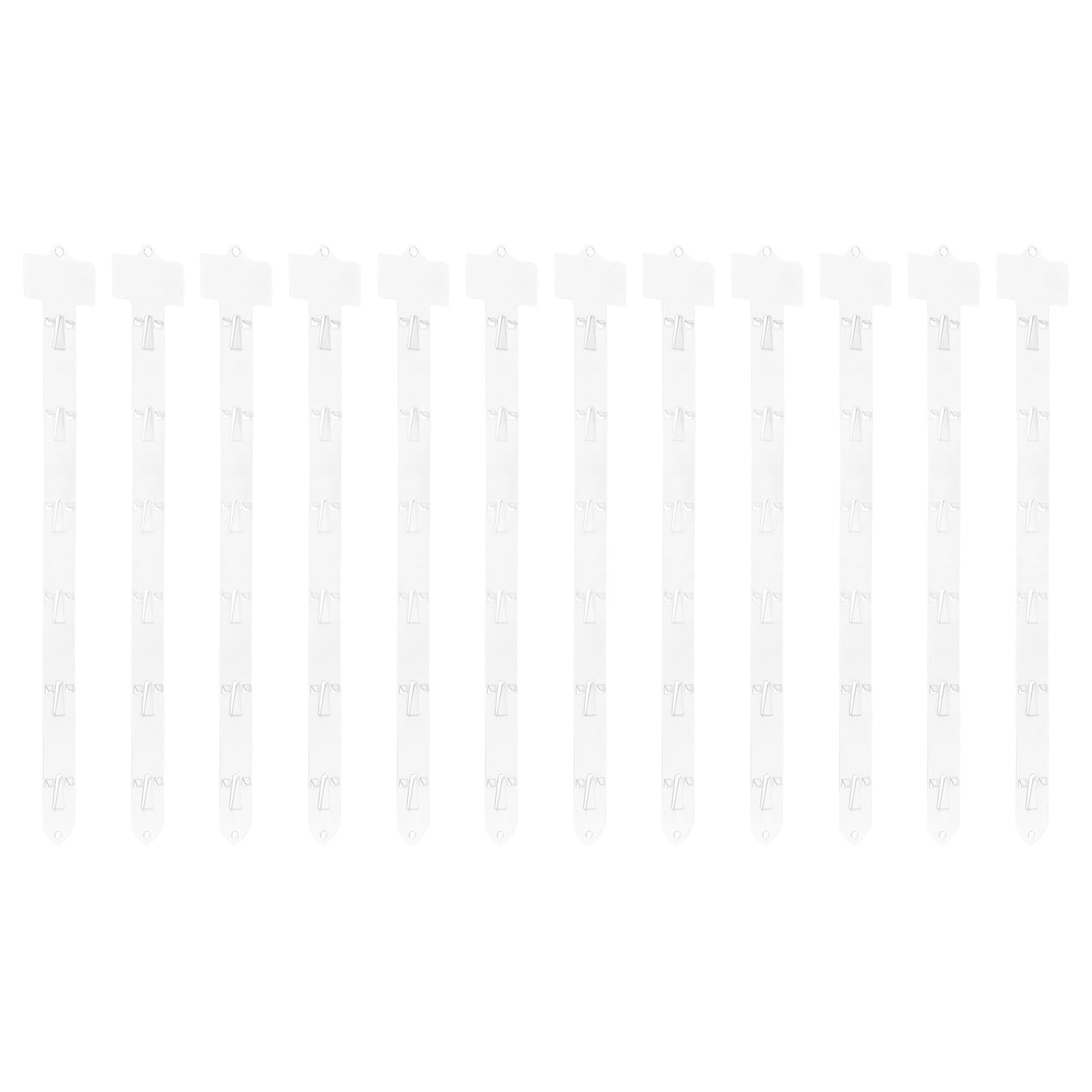 QUARKZMAN 12Pcs Strisce Appendibili Per Merce, 47cm Supporti In Plastica Per Display Con Etichetta Intestazione Per Negozio Casa Organizzatore Sacchetti Snack, Trasparente