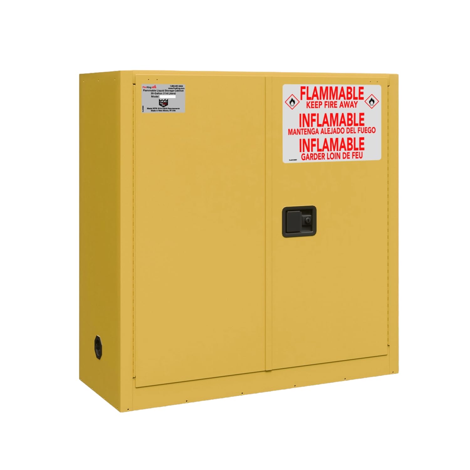 FireKing 30 Gallon Flammable Safety Cabinet, Automatic Door