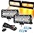 NAOEVO LED Light Bar Strobe Lights 7inch, 6 Modes 240W Amber White with Memory Function, Off Road Fog Driving Work Light for Truck Boat ATV UTV, 16AWG 12FT Wiring Harness Kit - 2 Leads