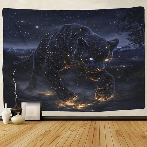Décoration de la maison tapisserie murale léopard grand format polyester - 2
