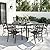 Sophia & William Round Patio Table and Chairs Set, Outdoor Dining Set for 6, 7 Piece Metal Patio Furniture, 54" Black Table(Diamond)