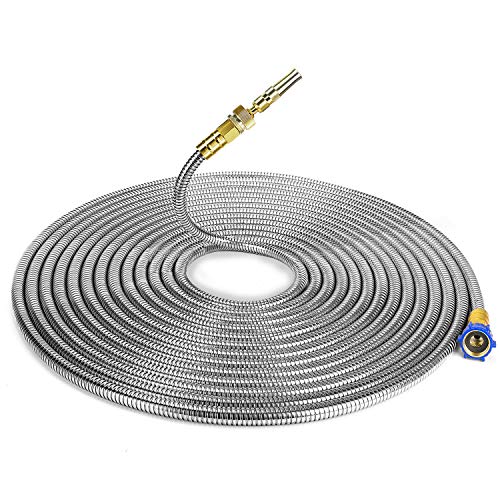 75FT Stainless Steel Hose 304 Metal Garden Hose-Water Hose with Solid Metal Portable & Lightweight Kink Free