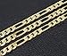 BA UNIQUE FASHION Gold Electroplated Anklet for Women, 9-12 Inch Sizes, Figaro, Cuban, Mariner, Herringbone Design - Made in Korea (9, Concave Figaro Chain)