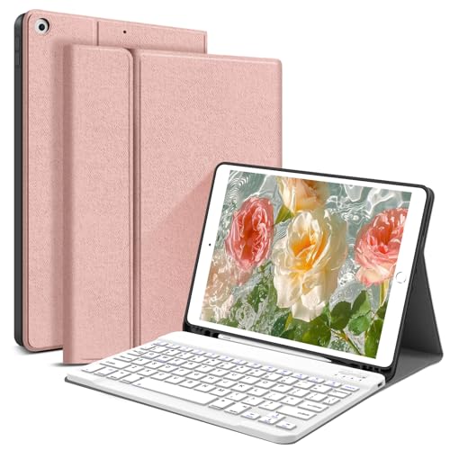 JUQITECH iPad 10.2 9th 8th 7th Generation Case with Keyboard...