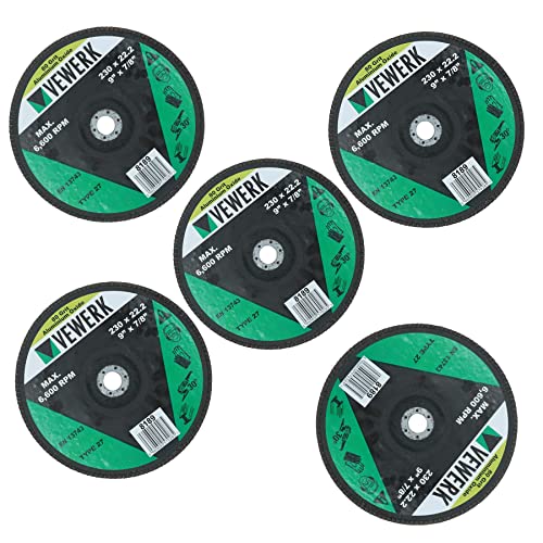 Fächerscheiben mit 80er-Körnung, Schleifen, Schleifen, Rostentfernung, für 230 mm Schleifmaschinen, 10 Stück Cover