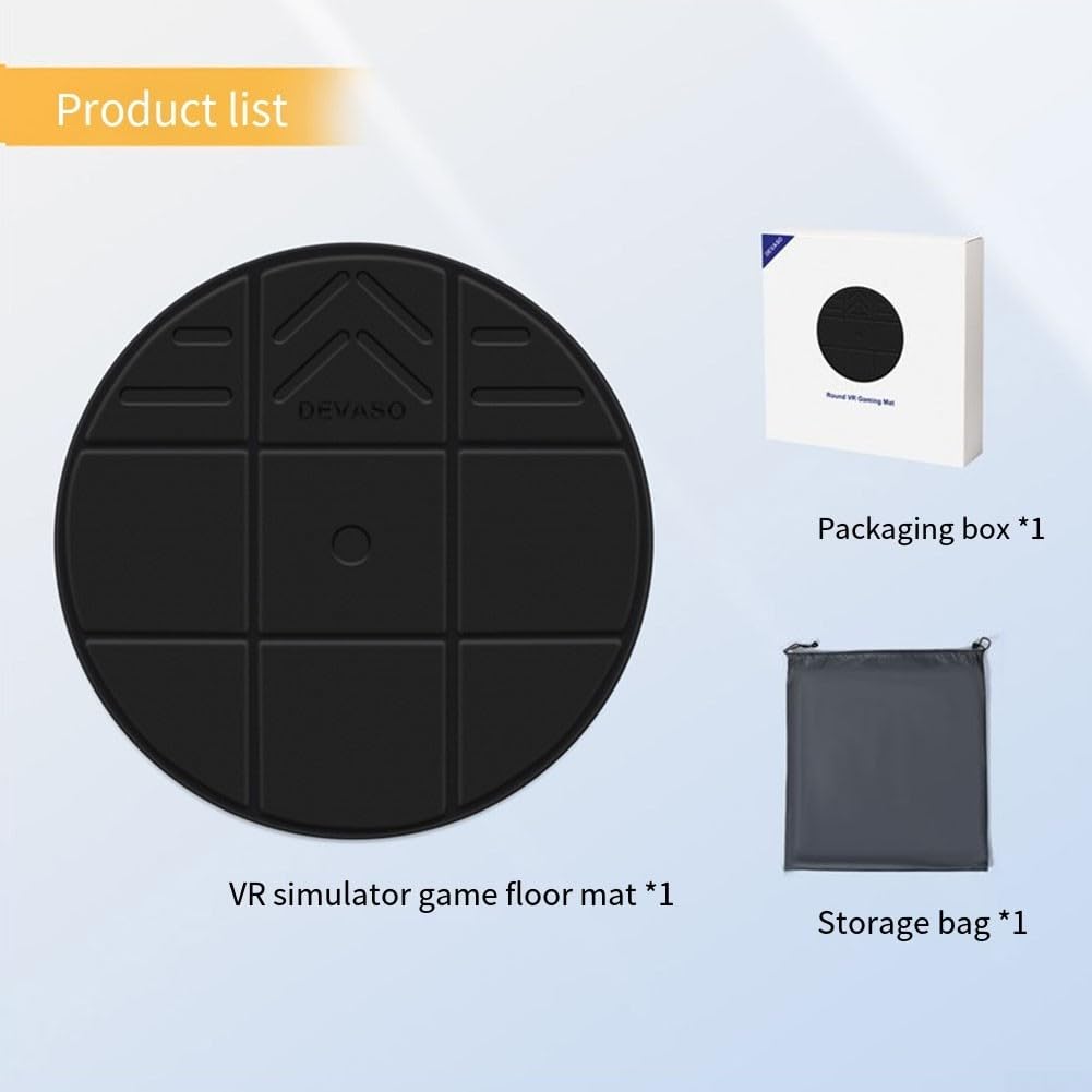 Le tapis VR antidérapant en polyuréthane améliore votre configuration de jeu avec la compatibilité Meta Quest3S (Noir)