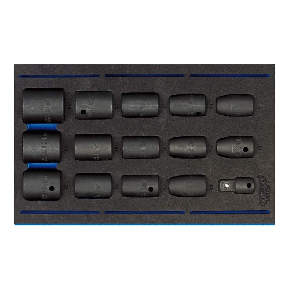 Draper 63415 Draper HI-TORQ Metric Impact Socket Set in EVA Drawer Insert Tray 1