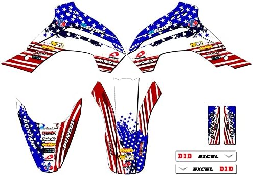 2008-2018 KLX 140 Merica Grey Senge Graphics Complete Kit with Rider I.D. Compatible with Kawasaki