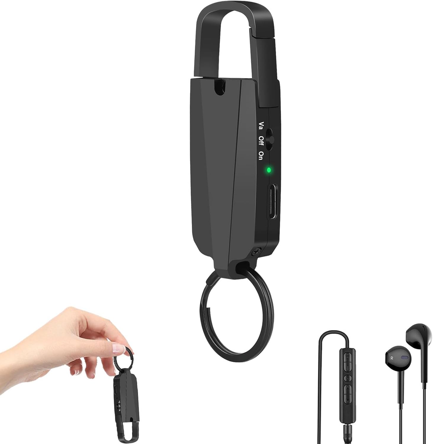 64GB Digital Voice Recorder with Playback – 4 in 1 Voice Activated Recorder Audio Recording Device – 760 Hours Capacity for Lectures Meetings Interviews