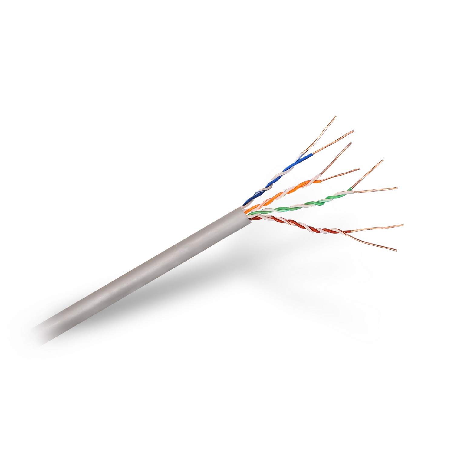 AISENS A133-​0208 - Cable de Red RJ45 (Rígido, Bobina de 100 m para la Instalación) Color Gris