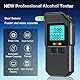 Alkoholtester Polizeigenau mit Zwei Sensoren, 30 Mundstücken, Professioneller Atemalkoholtester mit LCD-Digitalanzeige, Tragbarer Alkoholmessgerät für Den Persönlichen und Professionellen Gebrauc