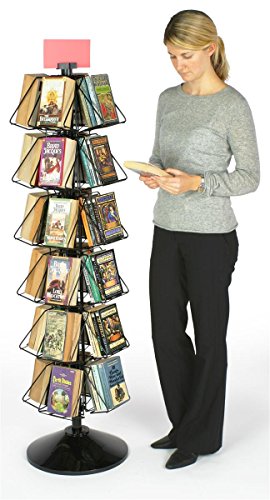 Displays2Go 9360 Wire Display Rack For Books Or Dvds, 24-Pocket Floor-Standing Fixture thumb #2
