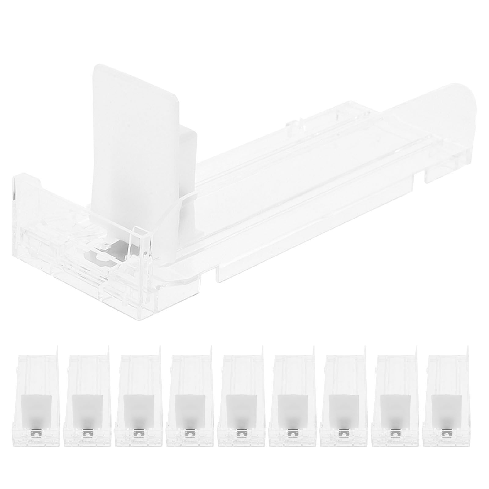 Holibanna 10PCS Spring-Loaded Shelf Pusher System - Automatic Drink Pusher Glide - Self-Pushing Beverage Soda Can Dispenser Bottle Organizer Rack for Store Fridge 18cm/7''