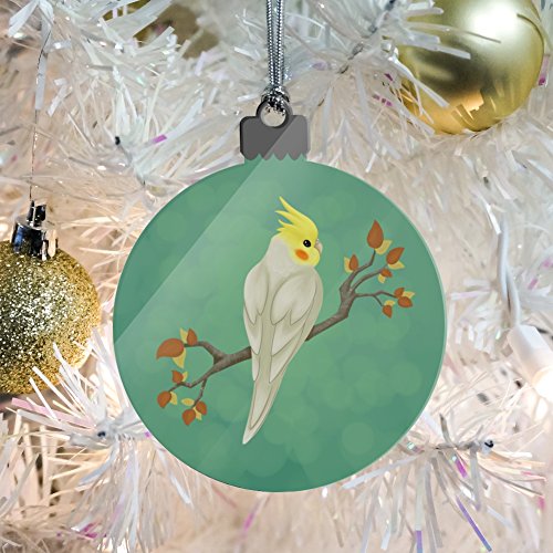 Charming Cockatiel Yellow Crest Acrylic Christmas Tree Holiday Ornament #TOP5