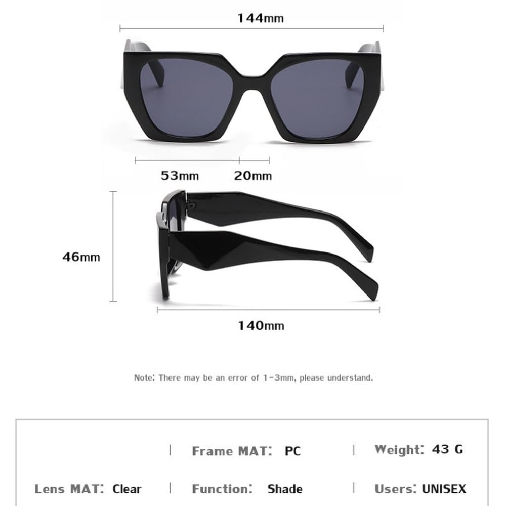 Gafas de sol de moda estilo ojo de gato con patilla ancha para mujer, protección UV