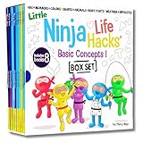 Little Ninja Life Hacks Basic Concepts Box Set 1 (Books 1-8: ABCs, Numbers, Shapes, Colors, Animals, Opposites, Weather, Body Parts)