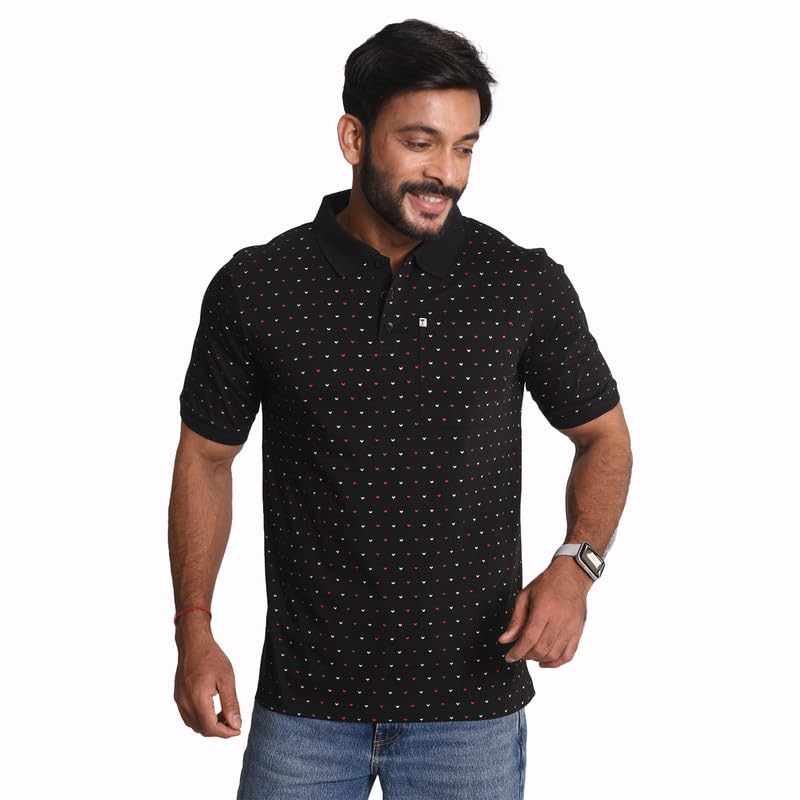 Image of Palm Island Men Abstract Men Polo Neck Tshirt