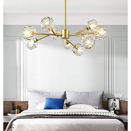 Lampe à luminaire en laiton brossé suspendu Sputnik rétro industriel