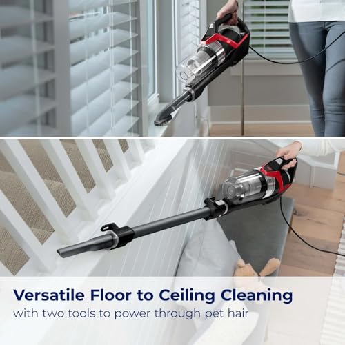 Image of Bissell CleanView Pet Slim Corded 3-in-1 Stick Vacuum with Dusting and Crevice Tools
