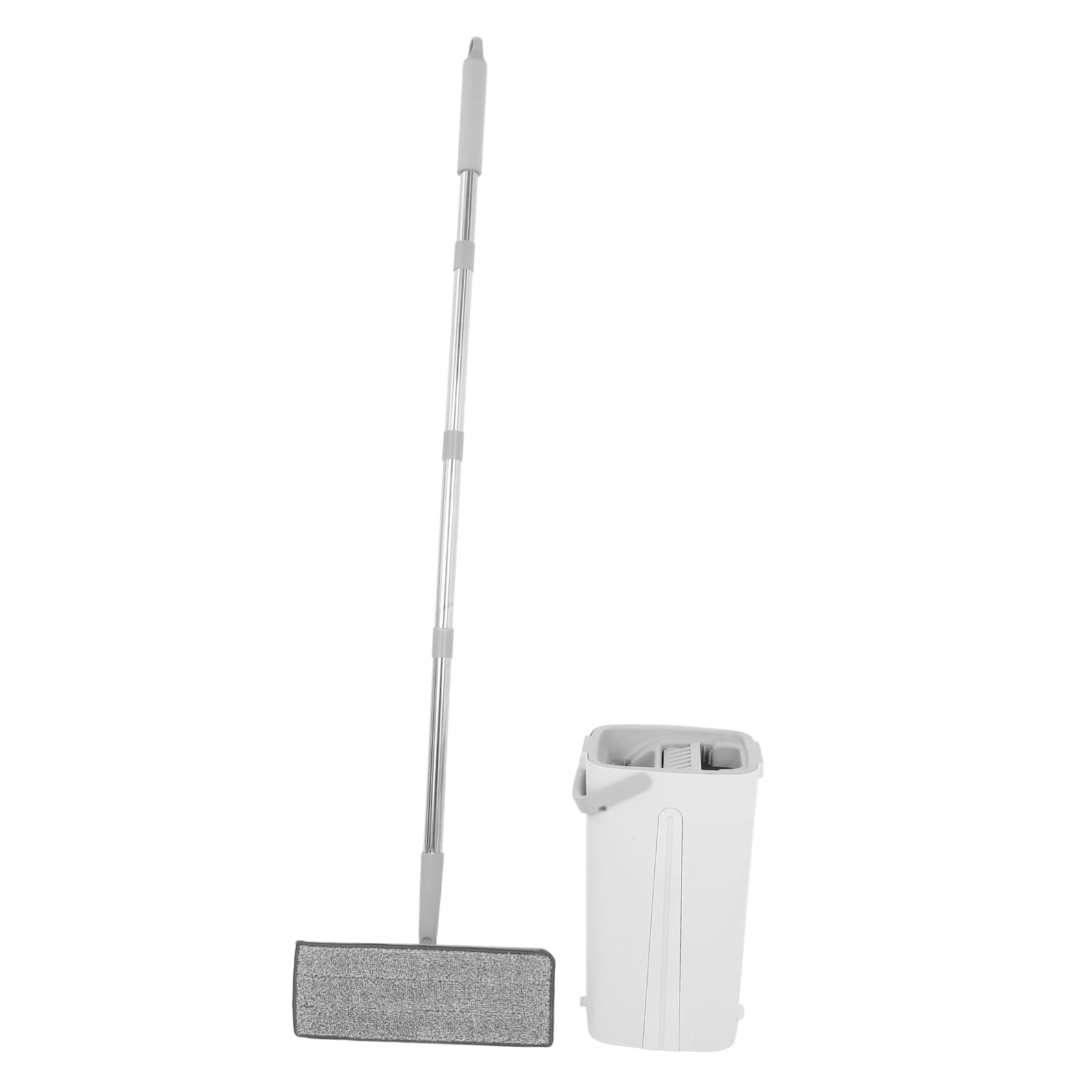 SHERCHPRY Trapeador Plano con Balde Mopa para Suelos De Baldosas Limpiador De Suelos Uso Doméstico Cocinas y Baños Material Blanco Función Seca y Húmeda