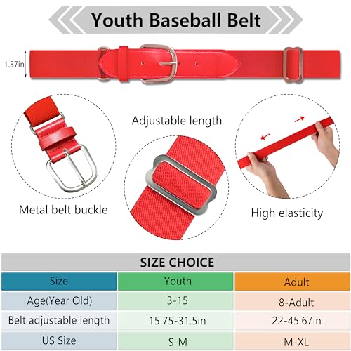 2 Pair Youth Softball/Baseball Socks - 1 Baseball Belt and 1 Baseball Arm Sleeve Combo for Men and Boy3
