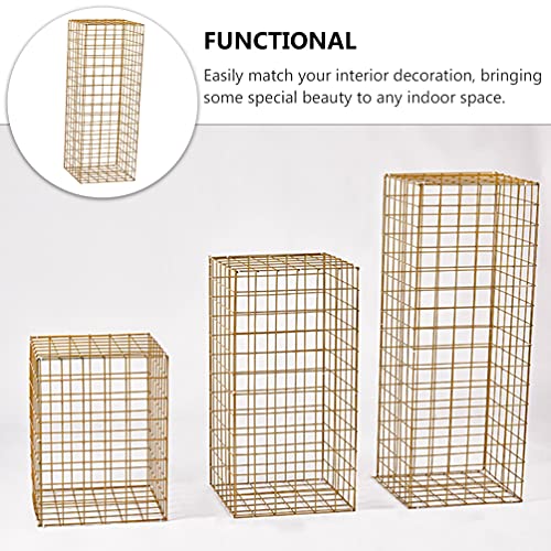 PRETYZOOM Bruiloft Bloem Display Rack Metal Vaas Kolom Stand Iron Gouden Bloem Bruiloft Centerpieces Bloemen Vloer Vaas… - Image 3