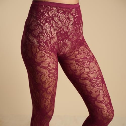 Image of Theater Women Lace Stockings | Stretchable | Comfortable Breathable Nylon Spandex | Warm and Soft Waistband | Free Size (S-4XL (24-48) In)