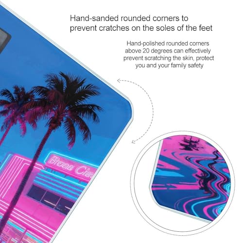Balanza digital Vaporwave Street View para peso corporal miniatura 4