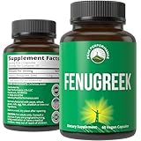 Peak Performance Fenugreek Vegan Capsules Made with Fenugreek Supplement for Women + Men. Nursing, Breastfeeding, Hair Growth, Prostate Support. Pure Extract Seed Powder Pills, Tablets