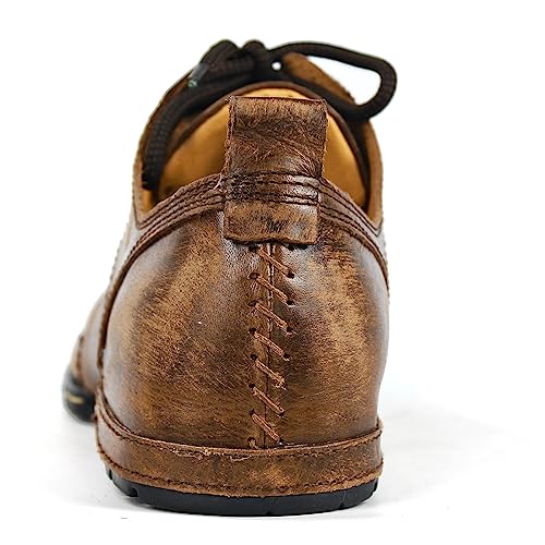 Image of Men's Retro Brushed Black Chukka Boots Lace-up Motorcycle Casual Leather Dress Ankle Boot for Men Fashion 6015-1-E-R
