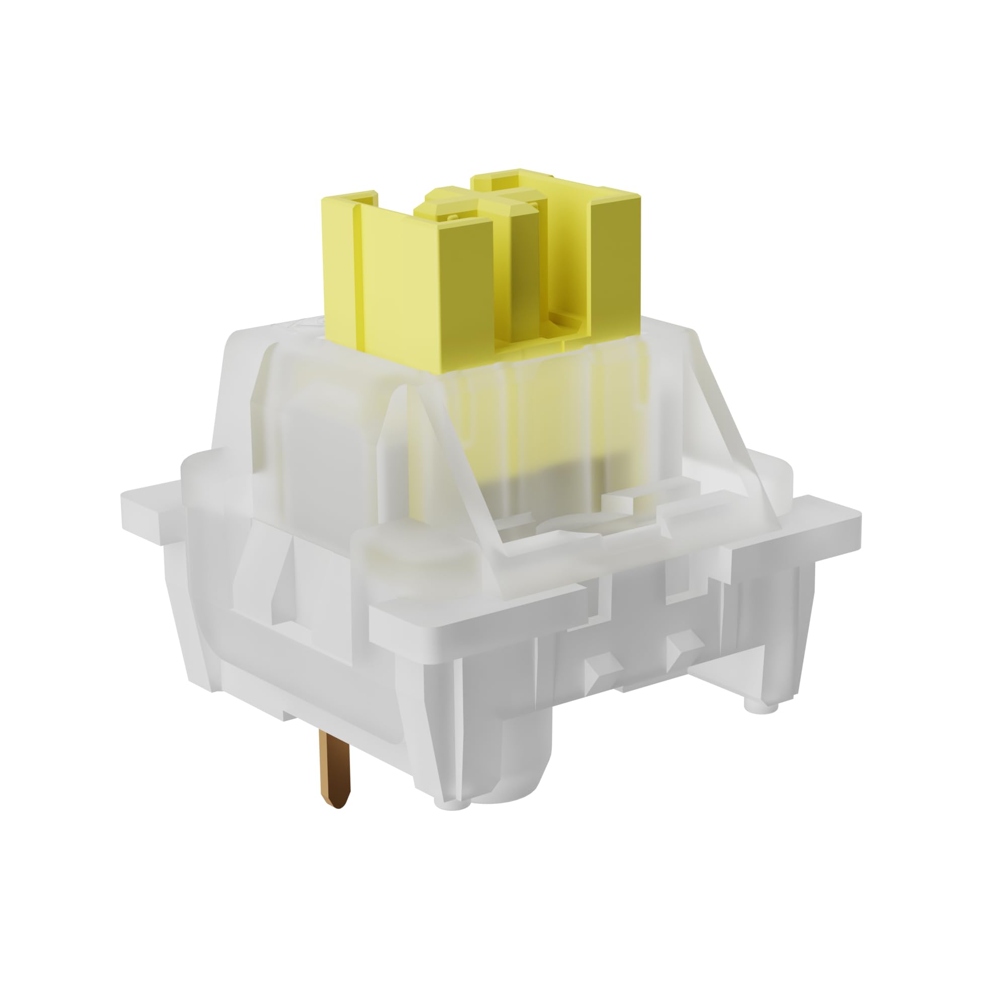 Keychron Silent Banana Tactile Mechanical Keyboard Switches, 110pcs, Factory Pre-Lubed, 55gf Actuation, 5-Pin Hot-Swap, Muffler Pad for Ultra-Quiet Typing, Dustproof, SMD-LED Compatible