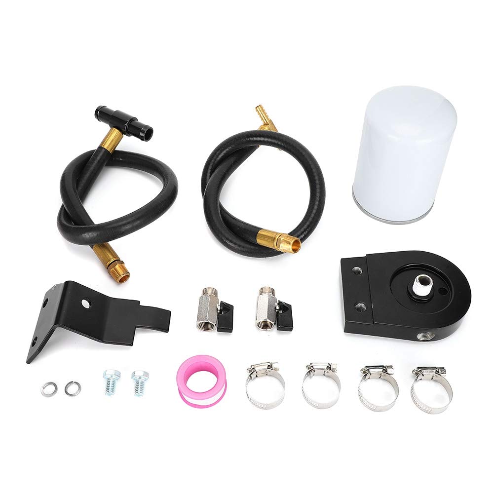 Akozon 6,0-l-Kühlmittelfilter, Kühlmittelfiltersystem-Filtersatz Passend für 6,4-Liter-Powerstroke- F250