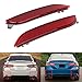 Ymiko Rear Bumper Marker Reflector Replacement for 2018 and Up 2 Pcs Rear Bumper Reflector Left Right OE Number 81920 06060 TO1185110 Red Tail Bumper Reflector