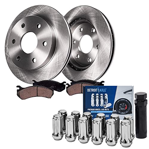 Image of Detroit Axle - Front Brake Kit for Chevrolet GMC Silverado Sierra Suburban