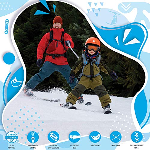 Ski & Snowboard Training Harness + Ski & Boot Carrier Bundle - Teach Your Child The Fundamentals Of Skiing And Snowboarding - Complimented By Ski & Boot Carriers To Help Them Get To The Mountain #TOP2