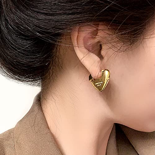 Letter Name Heart/Star Clip On Earrings 14K Gold Plated Sterling Silver Post Studs Earrings For Women3