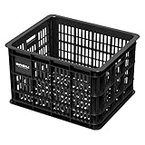 Basil Unisex – Erwachsene Crate M Fahrradkiste für den Vorderradgepäckträger, Black, 40 cm x 33 cm x 25 cm