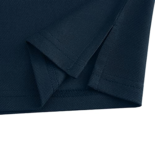 Men's Advantage Performance Short Sleeve Solid Polo Shirts Casual Classic Fit Fashion Golf Polo Shirt For Men Navy-4Xl #TOP6