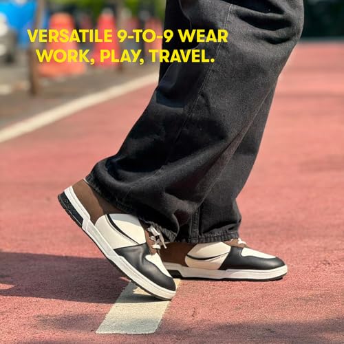 Image of Superdog Men Dogs M11 /M12 Monochrome Classic Sneakers | Everyday Casual Shoes | 5-Layer Hexa-Cushion Comfortable Walking Footwear with Wide Toe Box & Anti-Slip Sole | Lace-Up Style