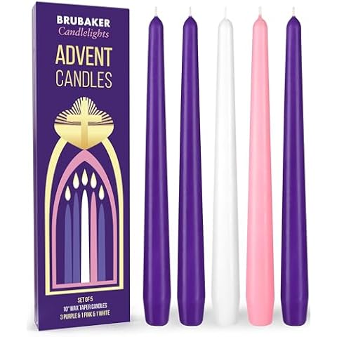 BRUBAKER 5-Piece Premium Advent Candle Set Cover