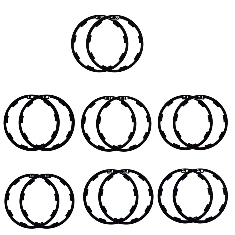 Pirhosigma 2 Sets Bicycle Flywheel Washer Spacer Cassette Headset Gasket Hub Bottom Bracket Bike Cycling Flywheel Axle for MTB Road Bike 1mm 1.5mm