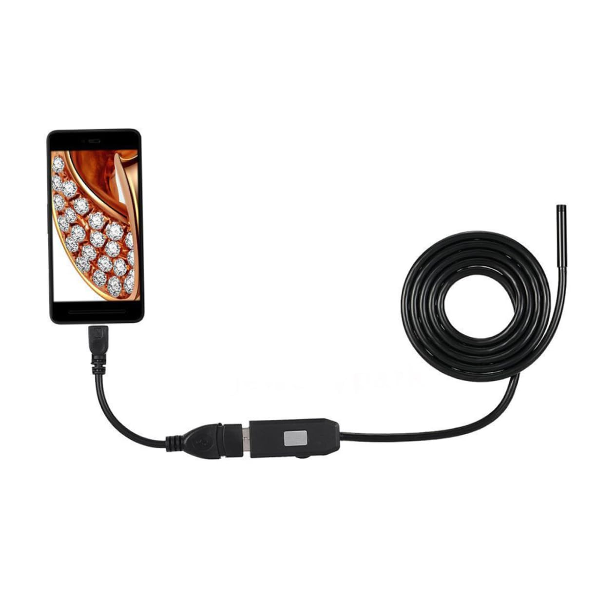 NAMOARLY Mini Borescope for 2m Inspection Camera Ip67 Waterproof 7mm Diameter Led Light Pc Phone Compatible Photo/Video/Sound Recording