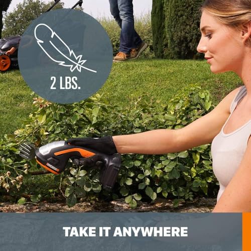 WORX Cordless Grass Shear & Shrub Trimmer, 20V 4" + 8" Bush Trimmer, WG801 - image 2