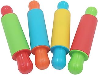NUOBESTY 4pcs Clay Rolling Pin Soft Clay Plasticine Dough Modelling Roller Sticks Children Clay and Dough Playing Tools Kids Playdough Kit