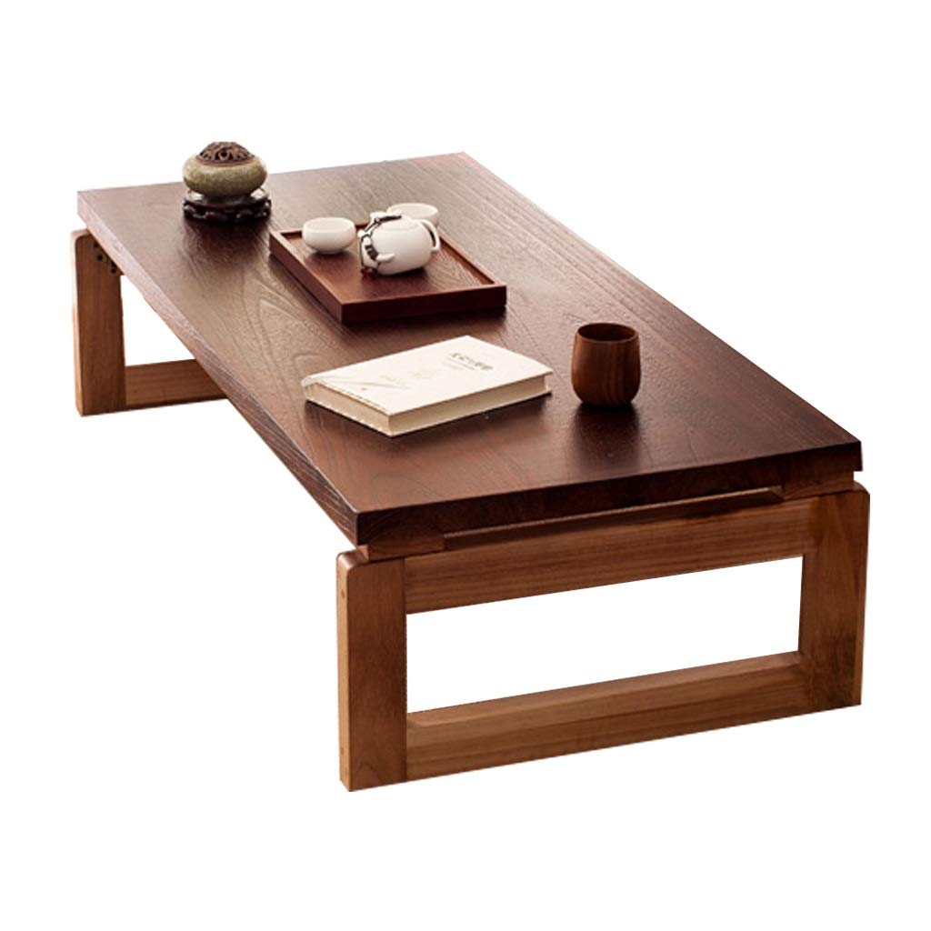 Petite table de balcon en bois marron pour optimiser les petits espaces