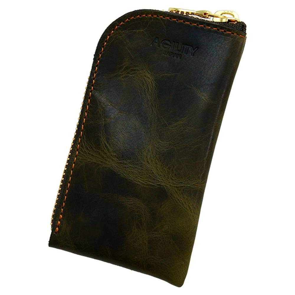 フィナンシェ』(全5色)ルガトー/4連のキーケース+リモコンキー用のキーリング付き L字ファスナーキーケース カード収納可 日本製 キーケース 4連  キーホルダー スマートキー【AGILITY affa(アジリティアッファ)】(1583) アジリティアッファ(AGILITY affa)『フィナンシェ』キーケース L字ファスナー 4連 スマートキー おしゃれ レザー