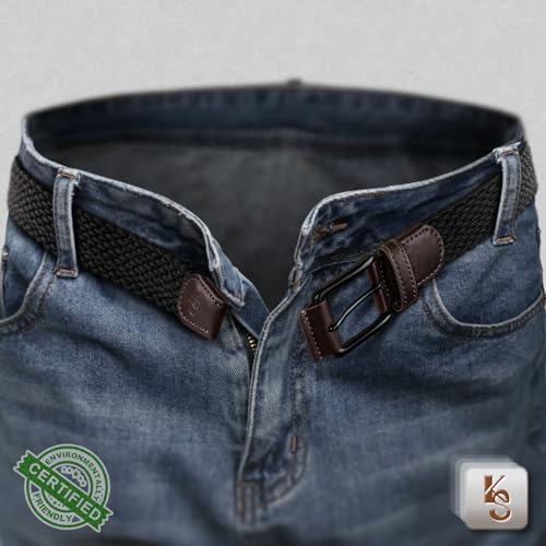 Image of KEMISANT Men's Golf Belt Nulti-pack, Braided Woven Stretch Belt for Gift Men Casual Jeans Sports Work 1 3 /8 inch